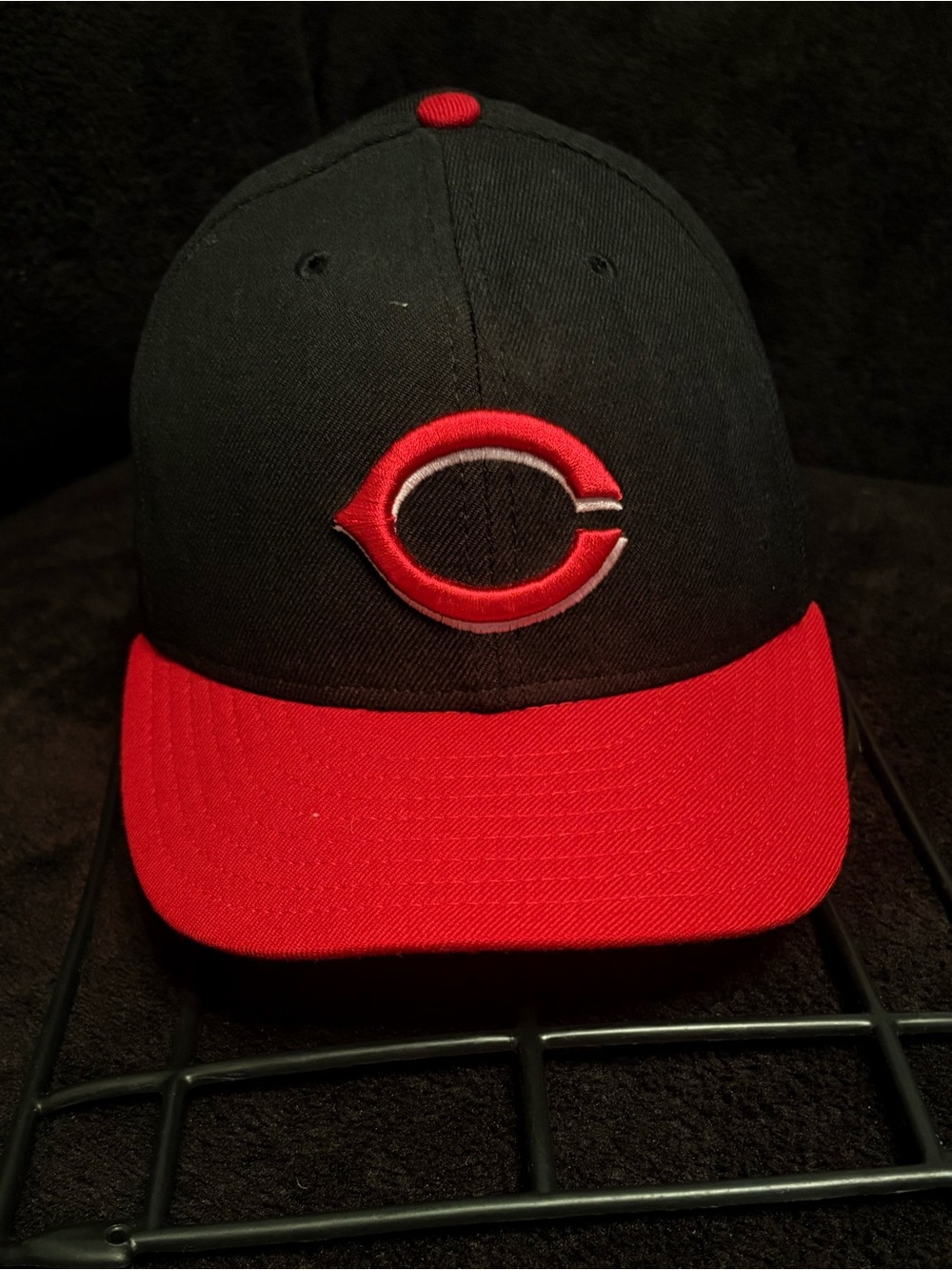 Cincinnati Reds x New Era Authentic Collection 2000s Y2K black fitted hat 7 NWOT
